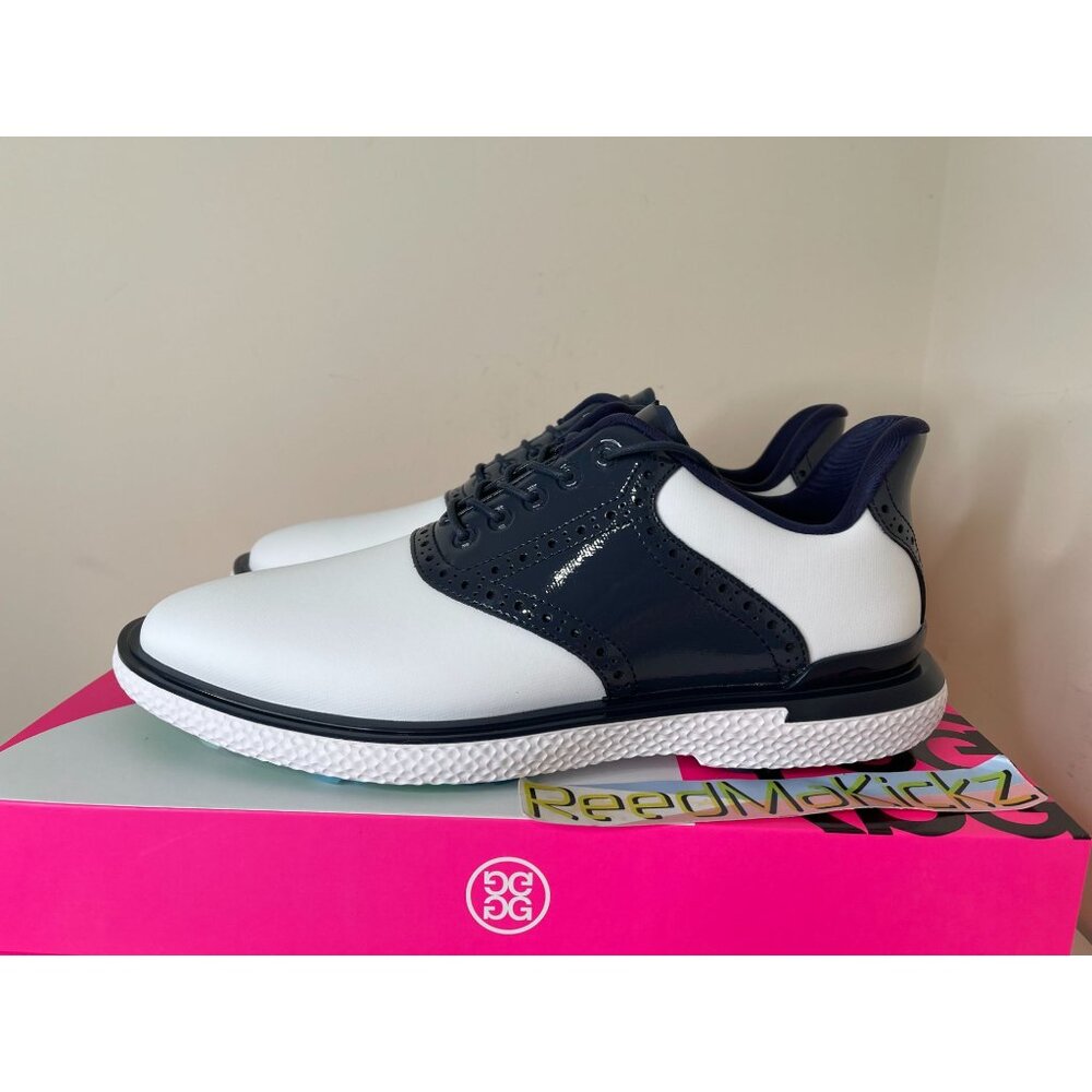 G/FORE GALLIVAN2R SADDLE GOLF SHOES WHITE NAVY MENS SIZES